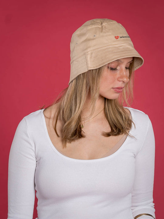 Bucket Hat wienliebe Beige
