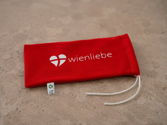 Mikrofaser Brillentasche wienliebe Rot